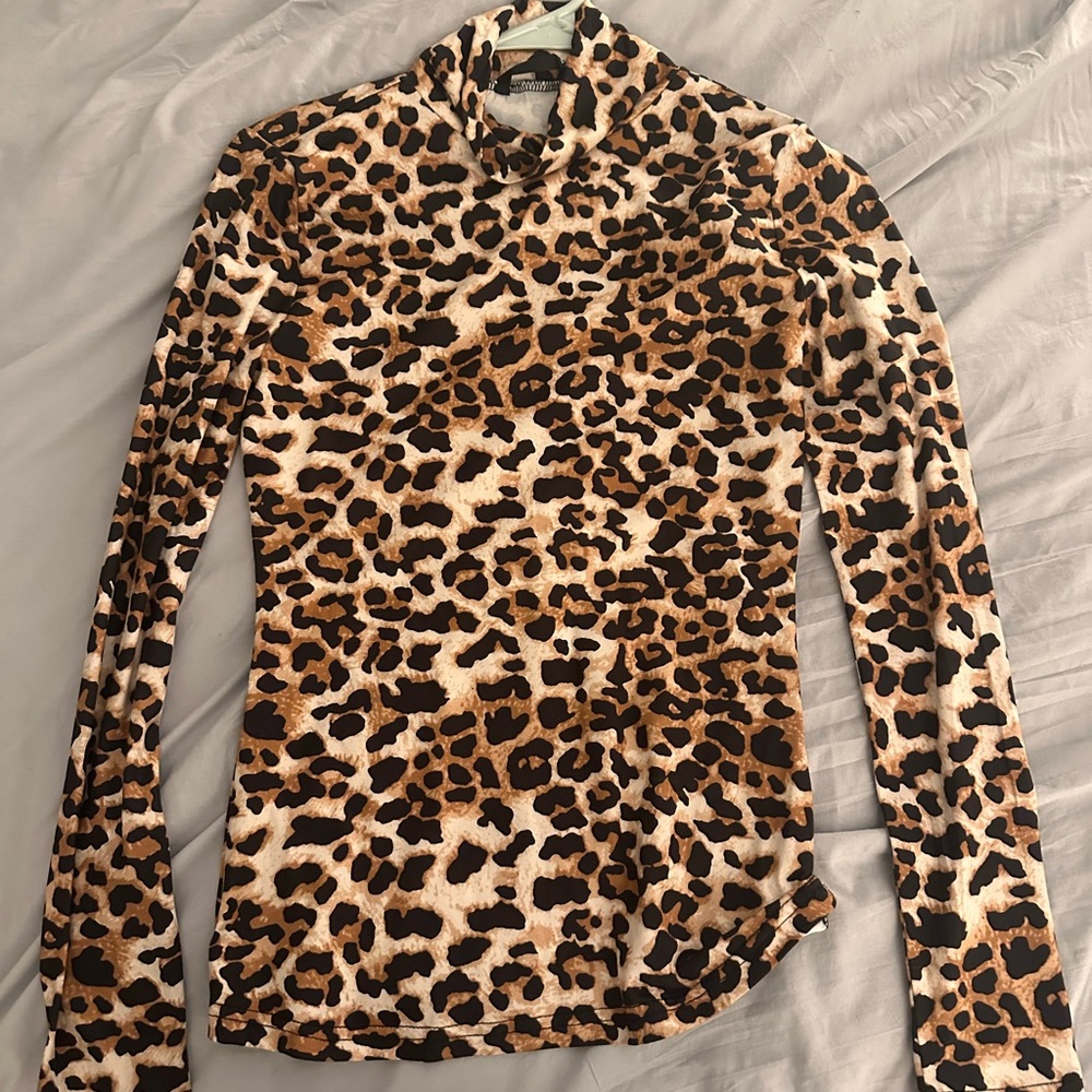 Shein cheetah turtleneck long sleeve
